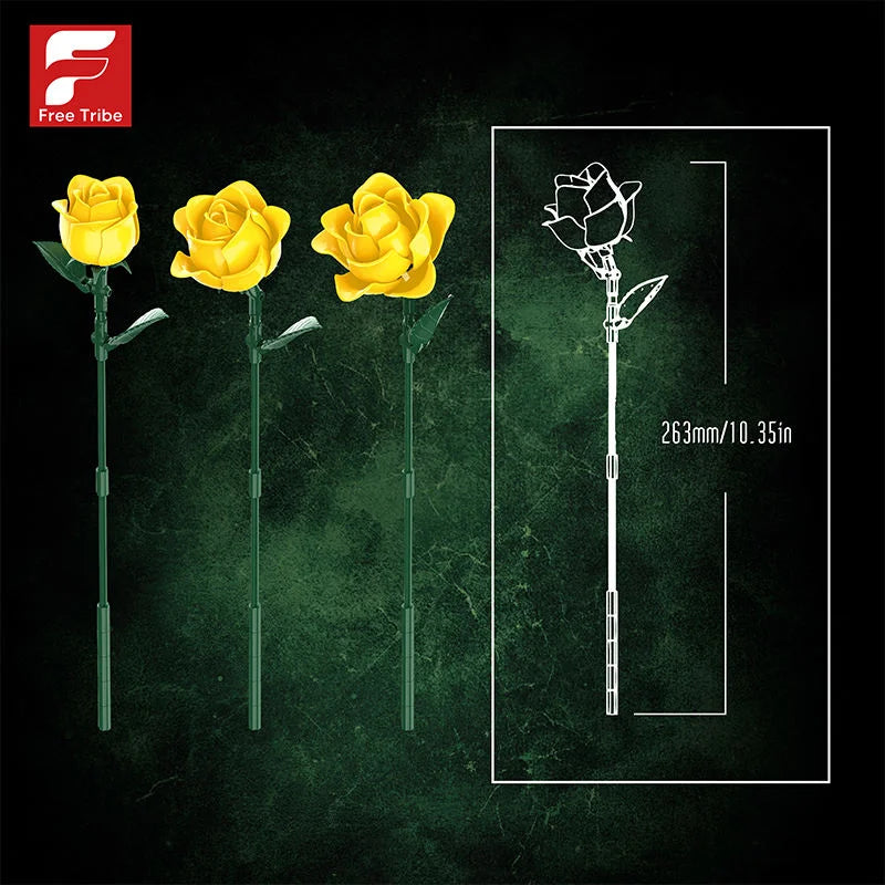 FreeTribe 11017 Yellow Rose