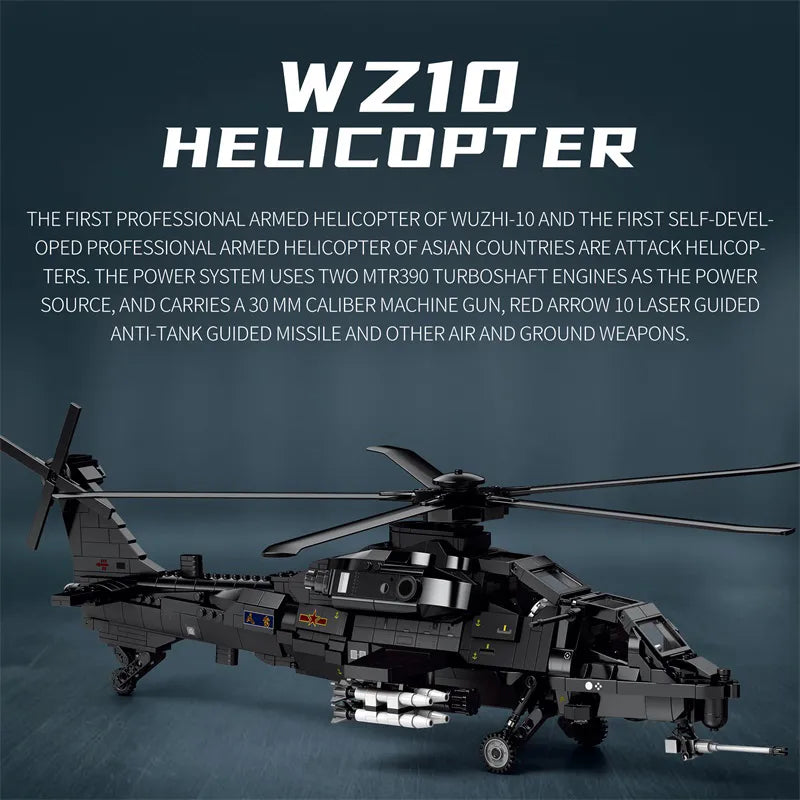 Reobrix 33033 WZ-10 Military Helicopter