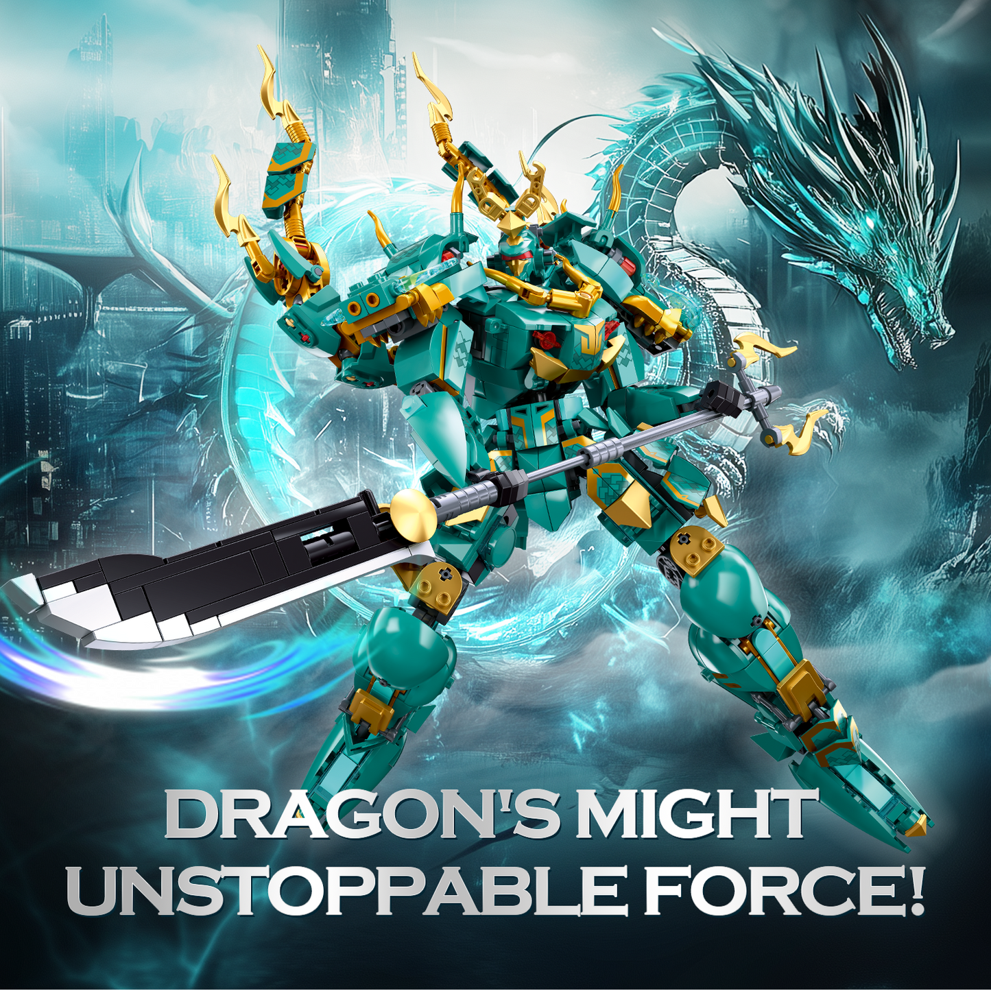 Sluban M38-B1235 Samurai Mech Robot – Green Dragon