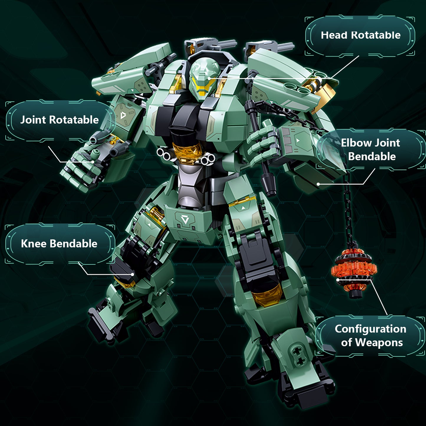 Sluban M38-B1153 Destroy Warrior Mecha Figure