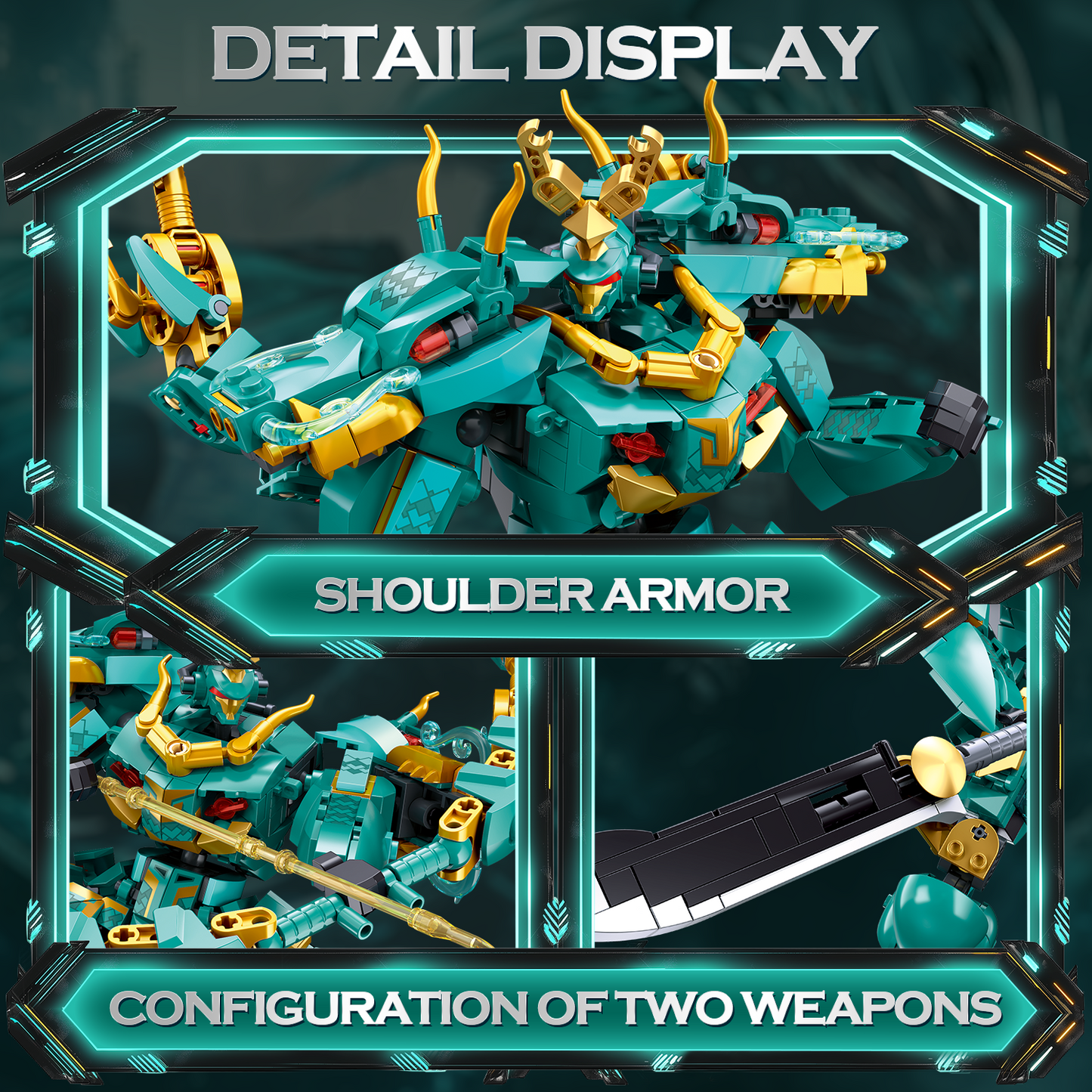 Sluban M38-B1235 Samurai Mech Robot – Green Dragon