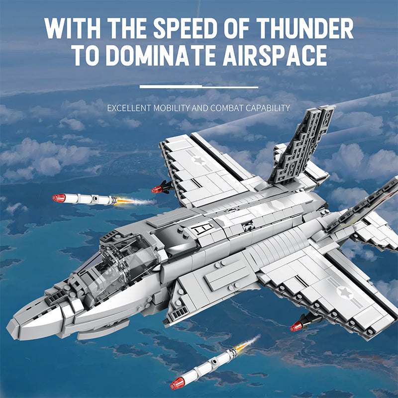Reobrix 33021 F-35 Military Fighter Jet