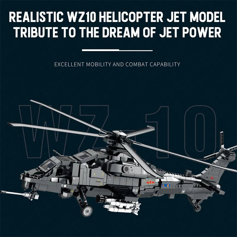 Reobrix 33033 WZ-10 Military Helicopter