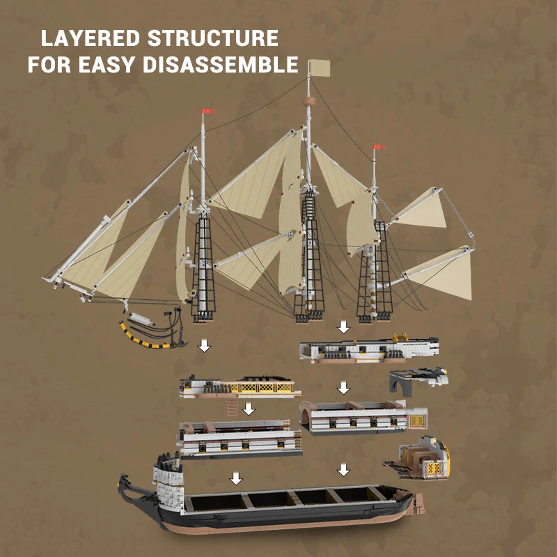 Reobrix 66048 Endeavour Sailing Ship
