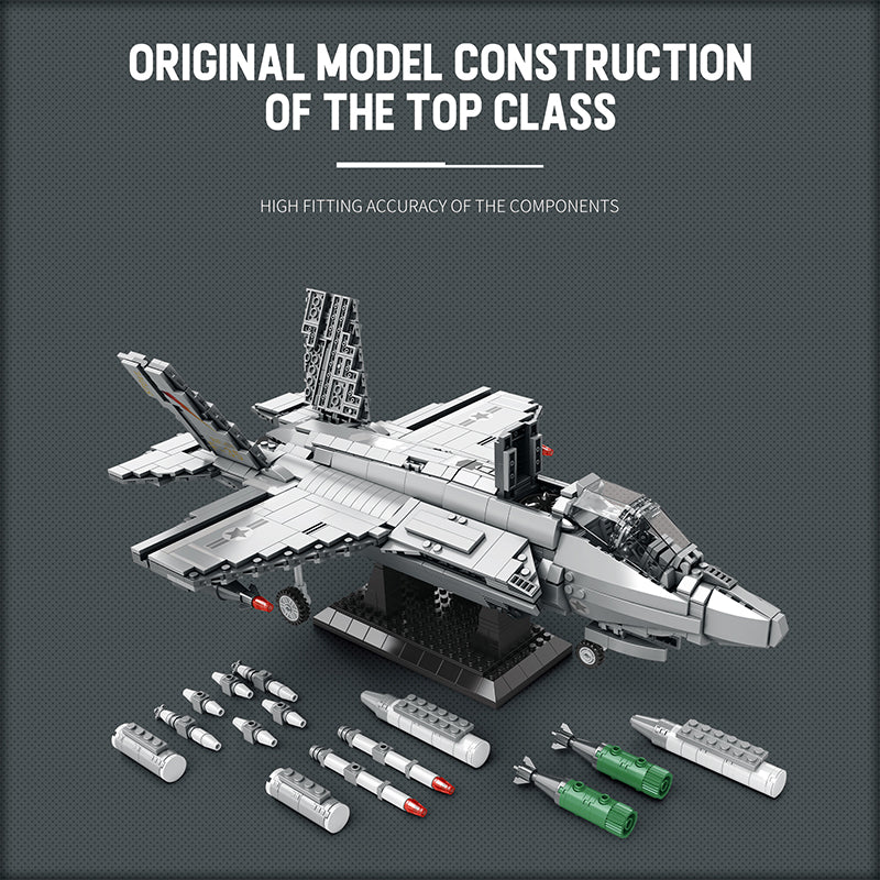 Reobrix 33021 F-35 Military Fighter Jet