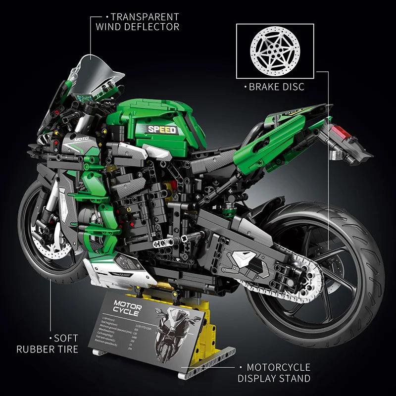 Reobrix 570 Kawasaki Ninja H2 SX SE 1:5 Motorcycle Model