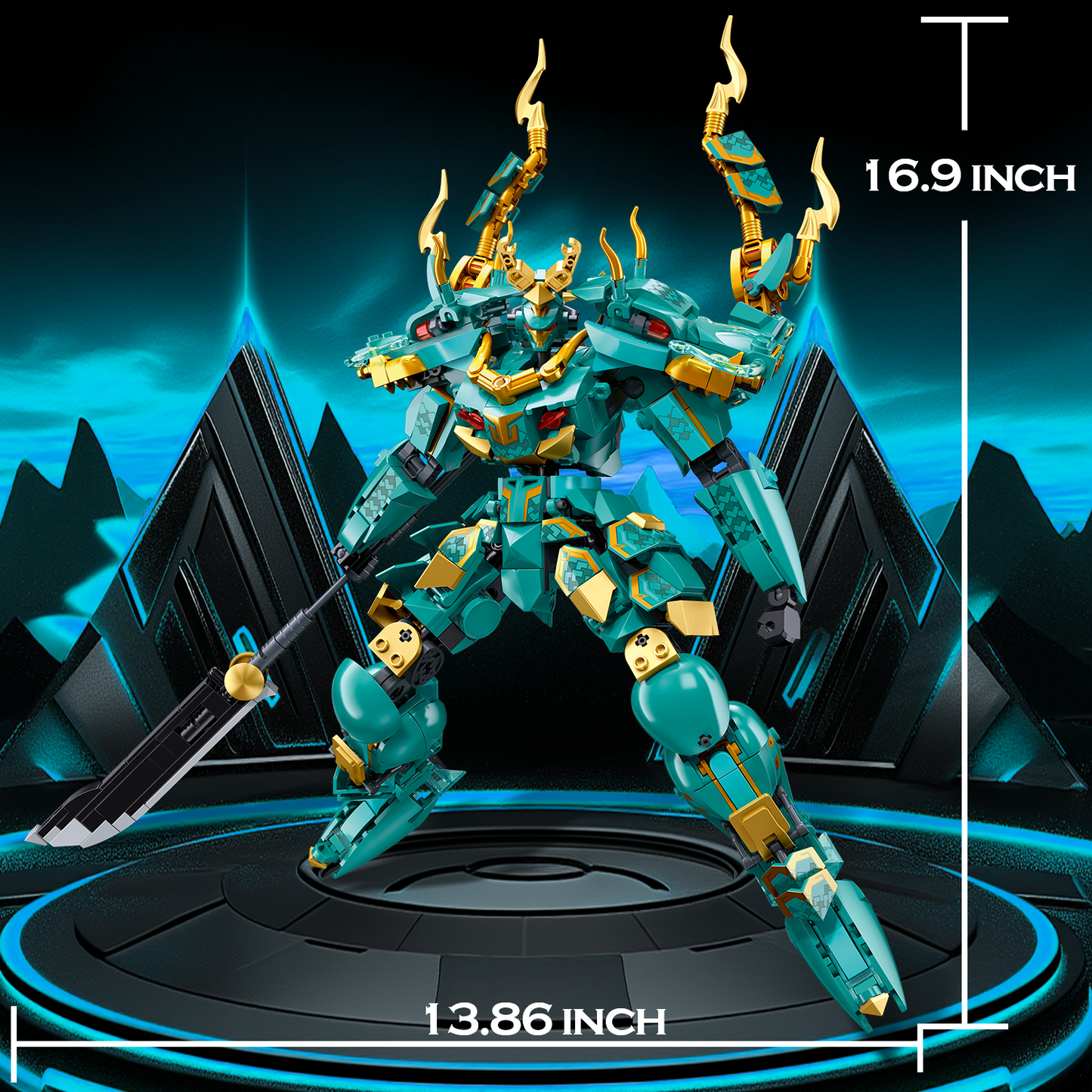 Sluban M38-B1235 Samurai Mech Robot – Green Dragon