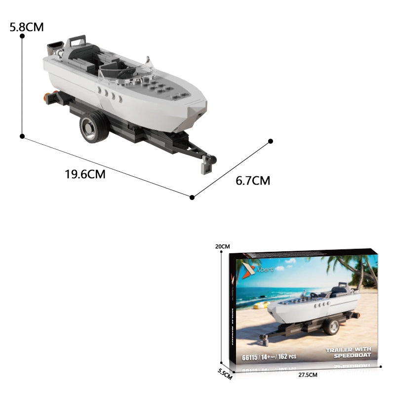 Xbert 66115 Trailer with Speedboat