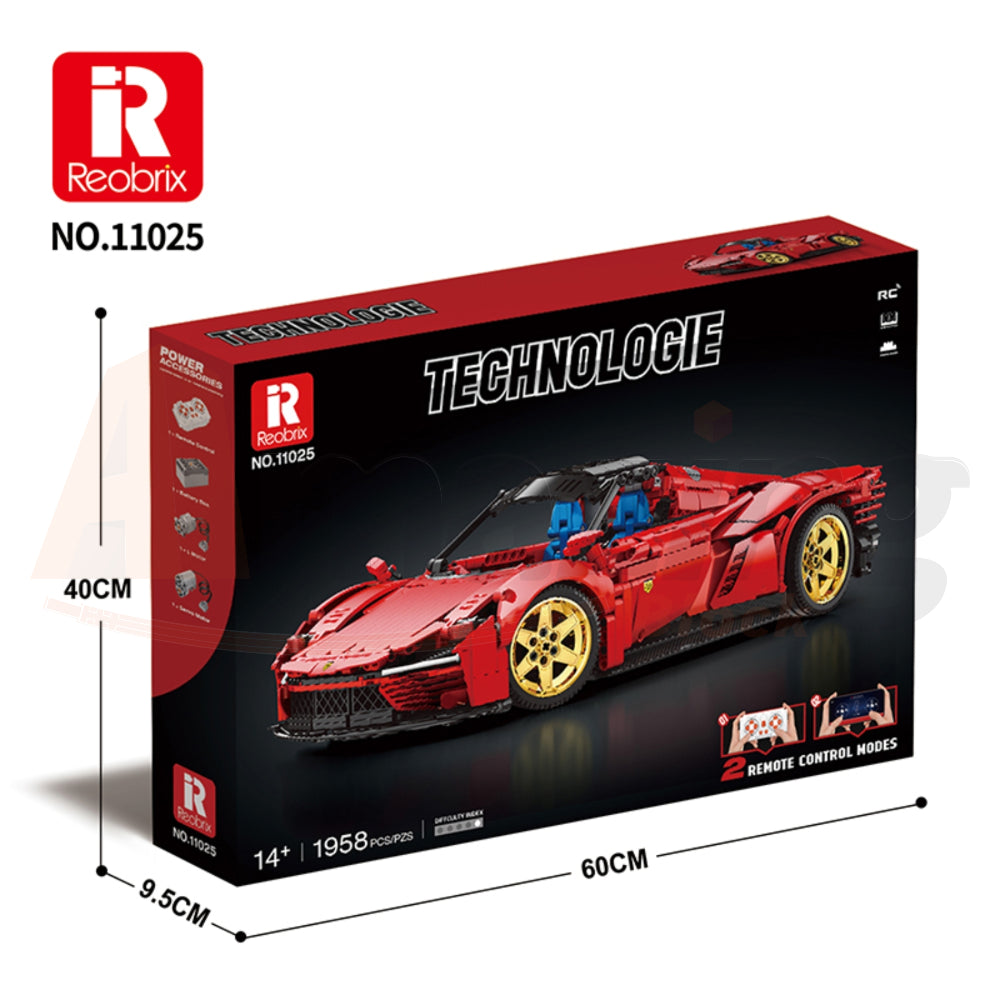 Reobrix 11025-D The 1:10 Scale Ferrari Daytona SP3 (Motorized Model)