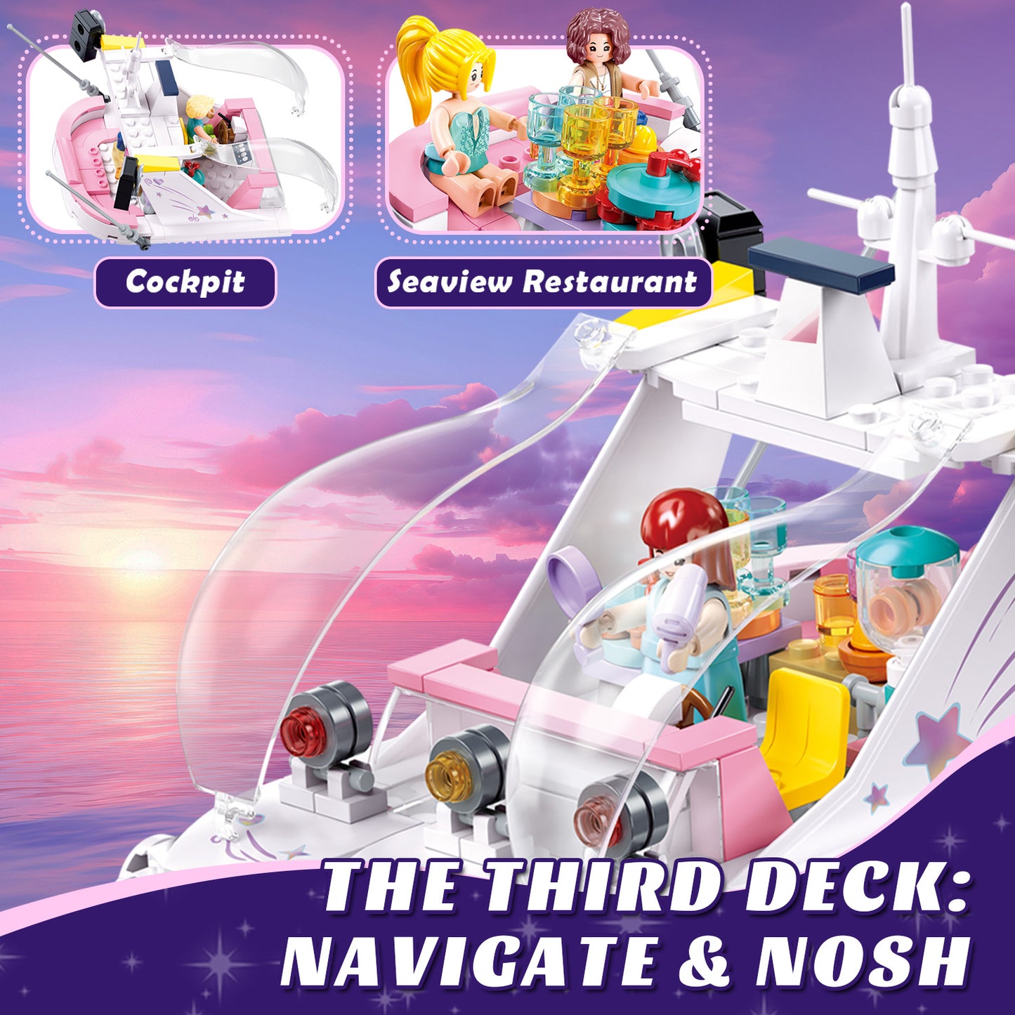 Sluban M38-B1167 Pink Yacht