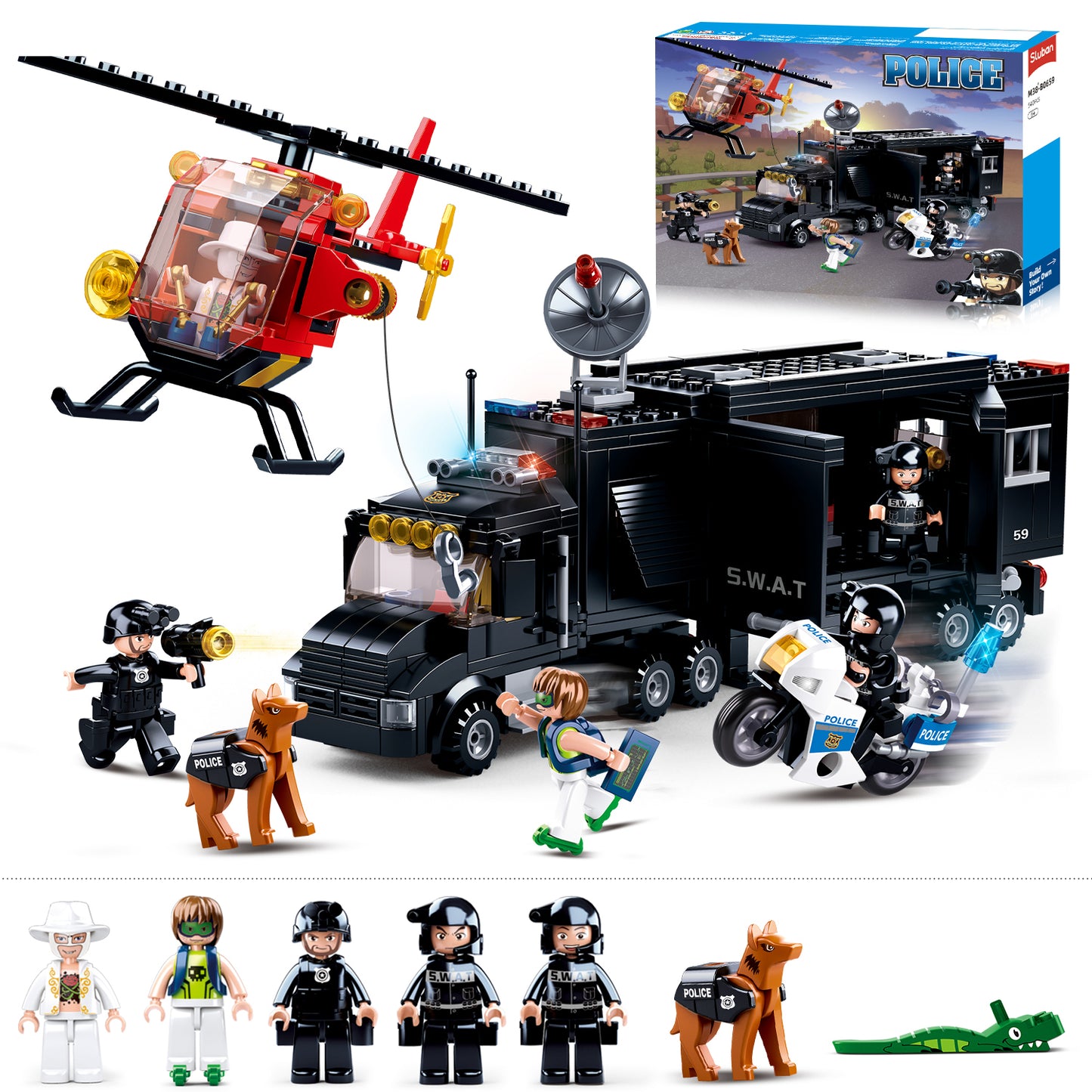 Sluban M38-B0659 SWAT Police Chase