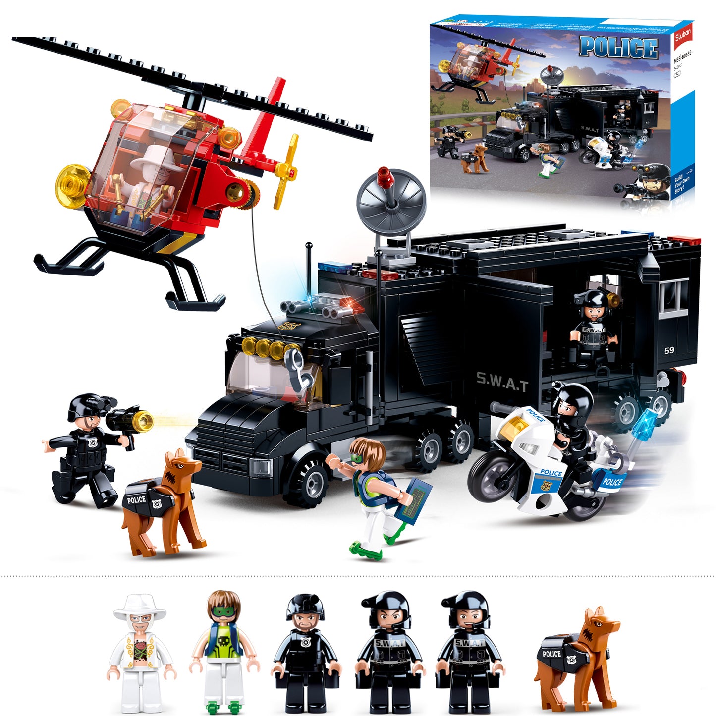 Sluban M38-B0659 SWAT Police Chase