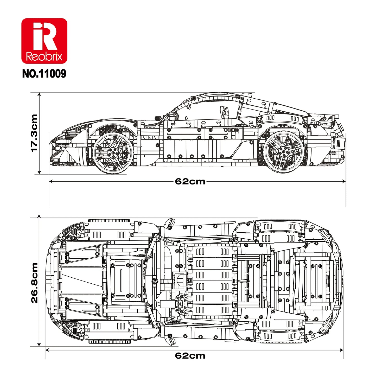 Reobrix 11009 Maserati GranTurismo 110 Anniversary Edition