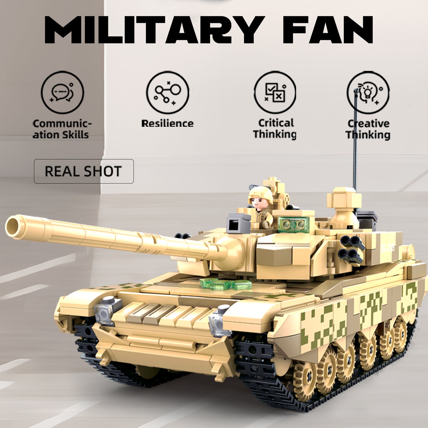 WW2 99A/96B Panzer 2-in-1 Set, 893 Teile