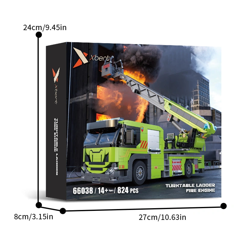 Xbert 66038 Turntable Ladder Fire Engine Building Set