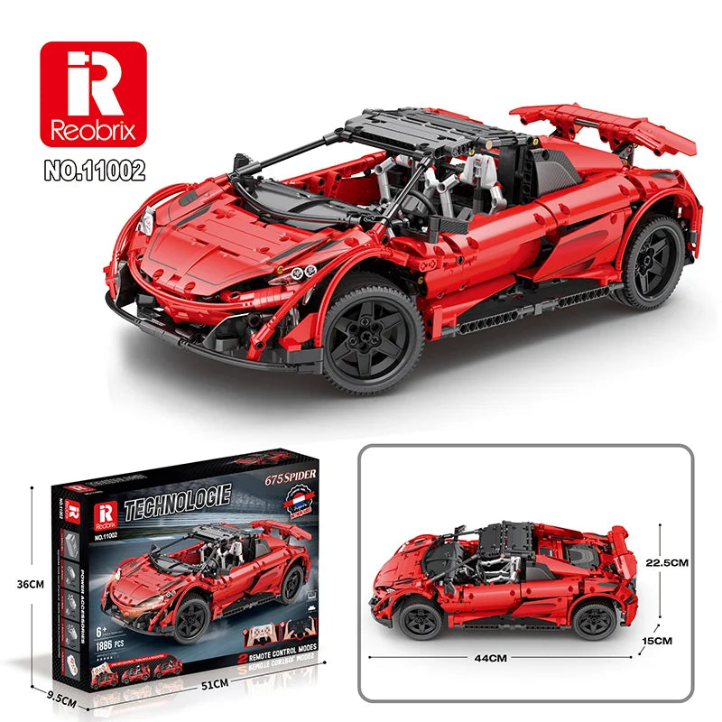 Reobrix McLaren 675LT Toy Car Building Set