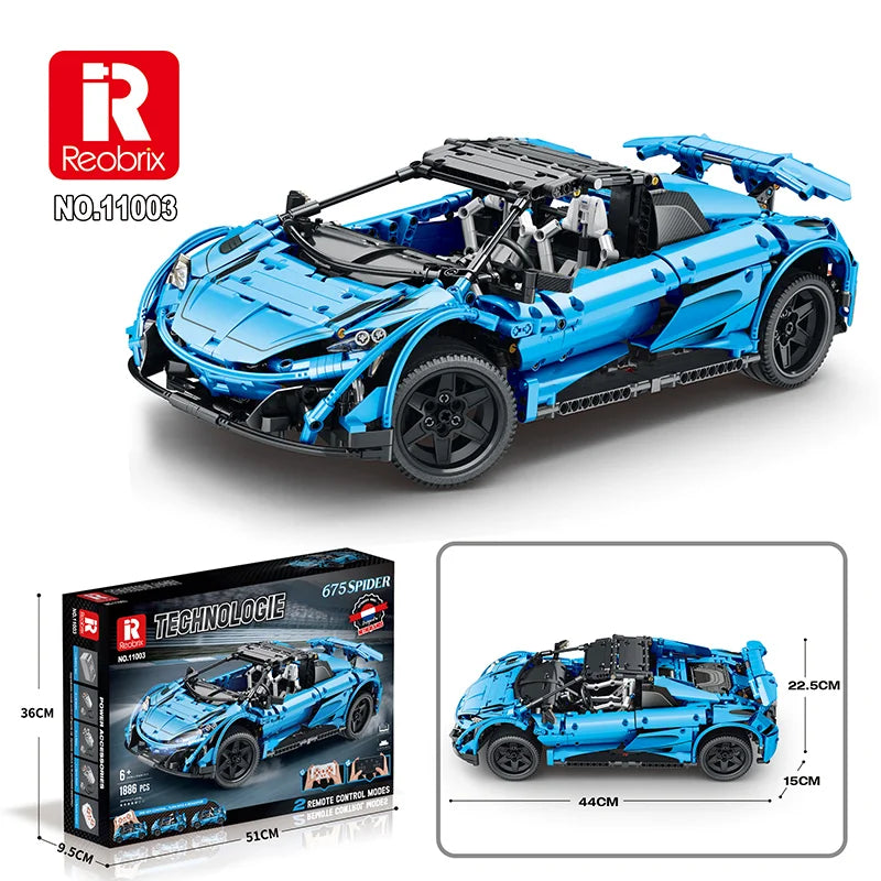 Reobrix McLaren 675LT Toy Car Building Set