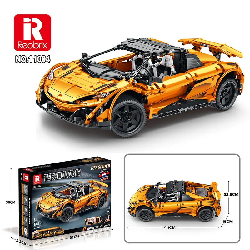 Reobrix McLaren 675LT Toy Car Building Set