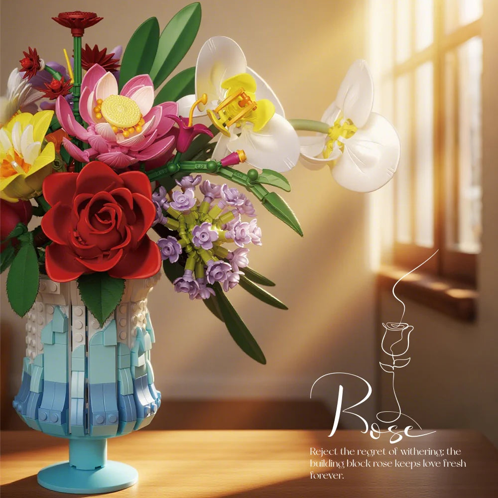 FreeTribe 11008 Ice Blue Bouquet