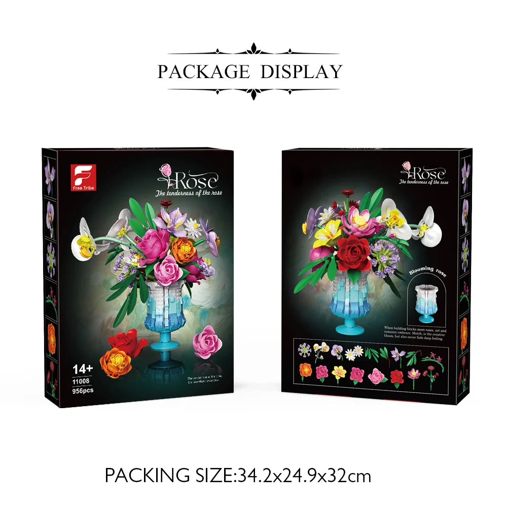 FreeTribe 11008 Ice Blue Bouquet