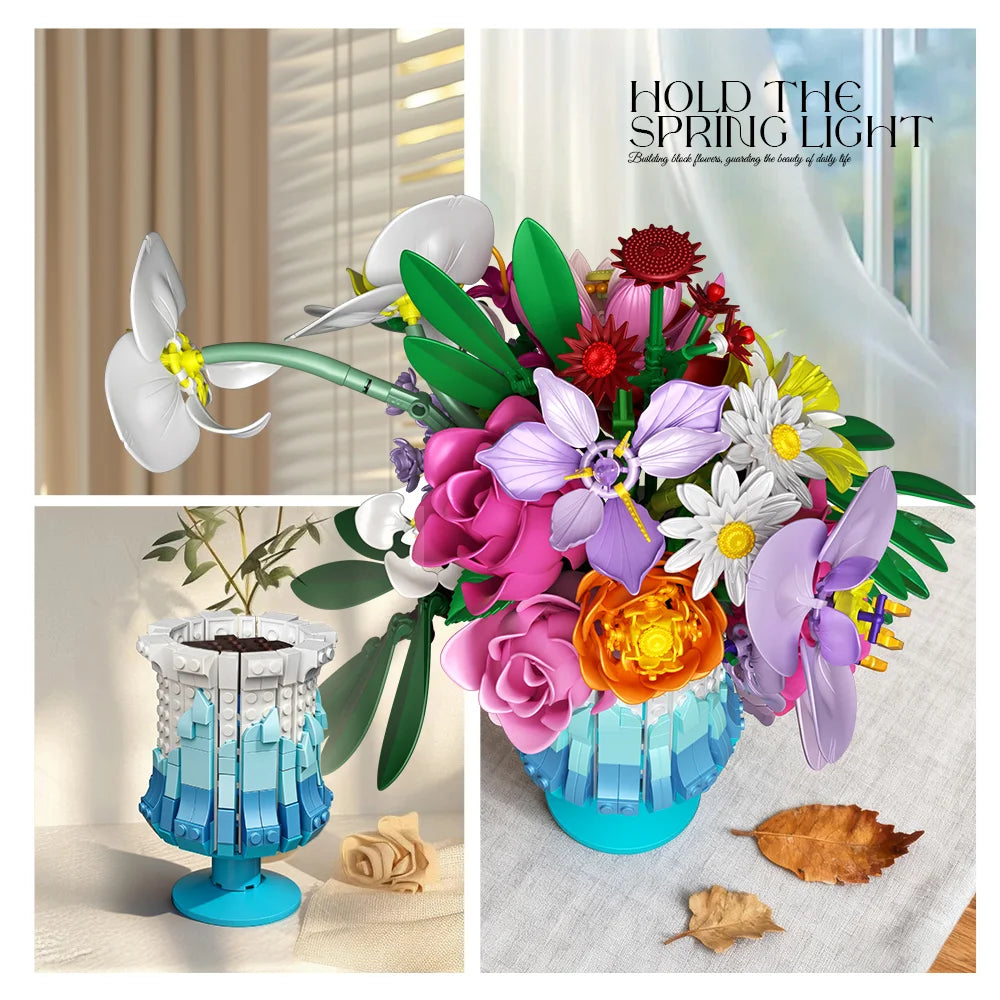 FreeTribe 11008 Ice Blue Bouquet