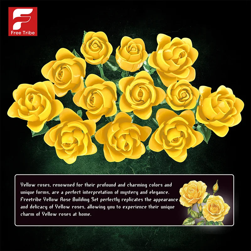 FreeTribe 11017 Yellow Rose