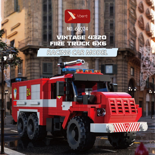 Xbert 66024 Vintage 4320 Fire Truck 6X6 Model Building Set