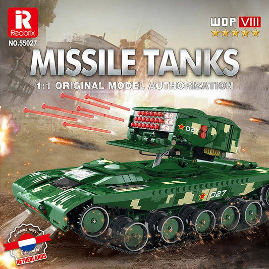 Reobrix 55027 Missile Tank Building Set with Light