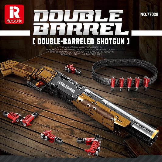 Reobrix 77028 Double Barreled Shotgun Toy Building Set