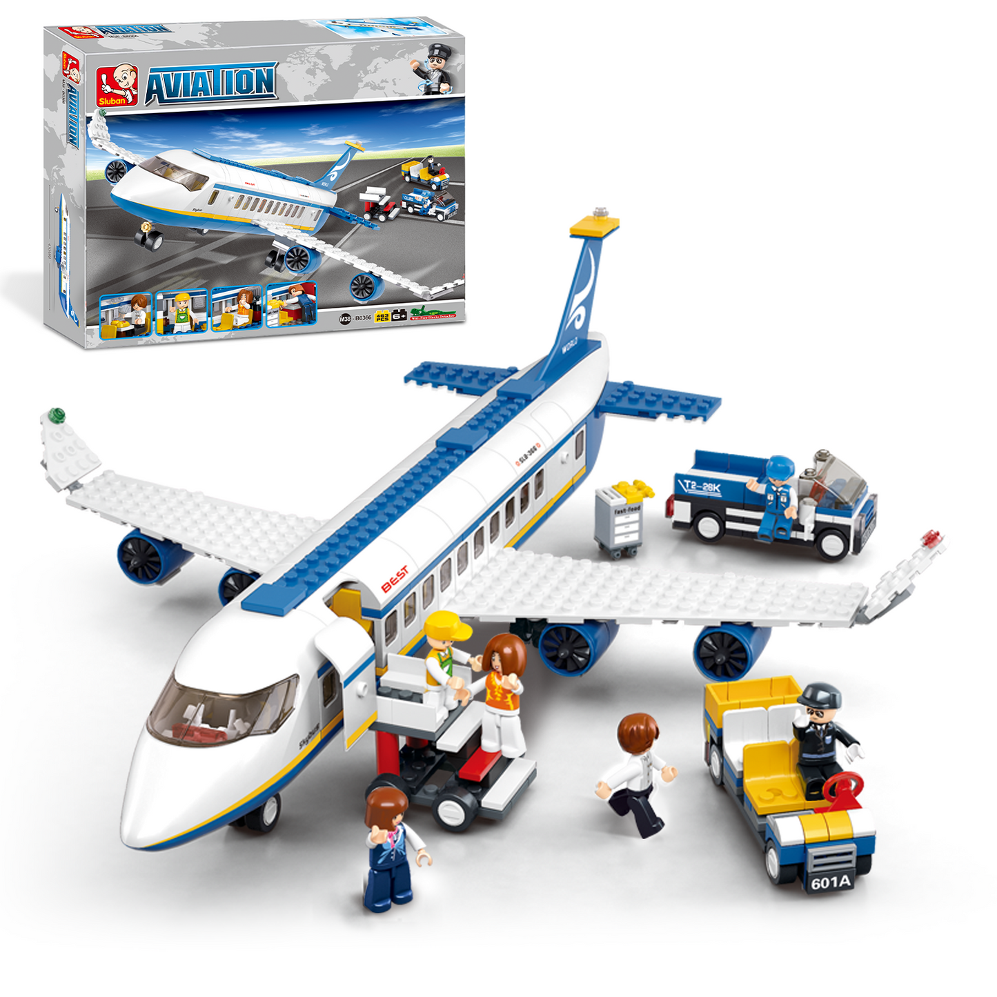 City Passagierflugzeug-Bausatz, 463 Teile