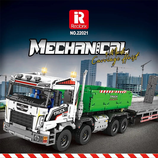 Reobrix 22021 RC Dump Truck with Trailer