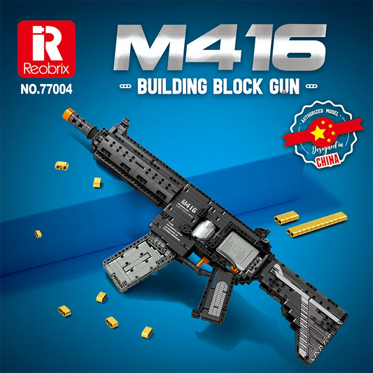 Reobrix 77004 M416 Maschine Gun Fireable Assembling Building Set