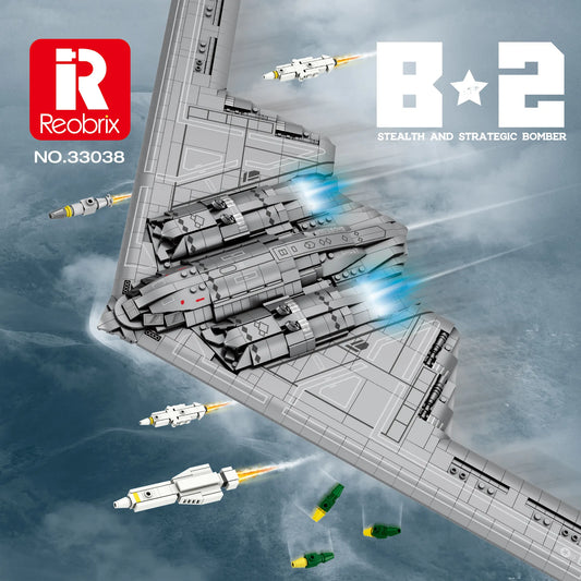 Reobrix 33038 B2 Military Bomber Building Set
