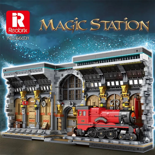 Reobrix 66031 Magic Train Booknook Building Set with Lights