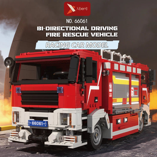 Xbert 66061 Bi-Directional Driving Fire Rescue Vehicle Building Set
