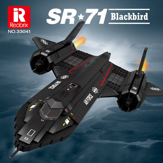 Reobrix 33041 SR-71 Blackbird Reconnaissance Fighter Jet Building Set