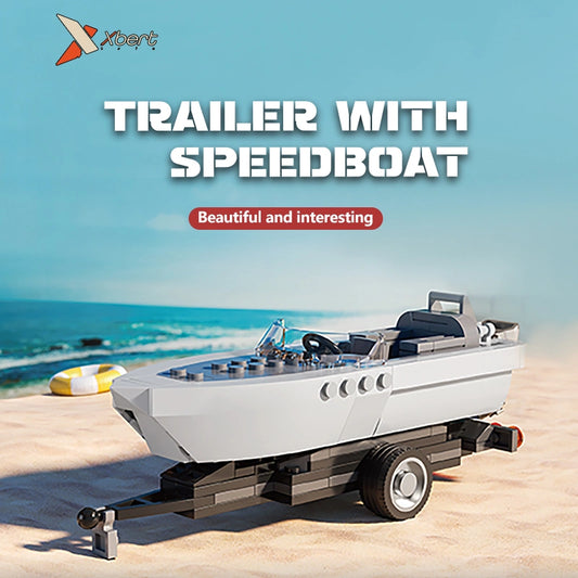 Xbert 66115 Trailer with Speedboat Building Set