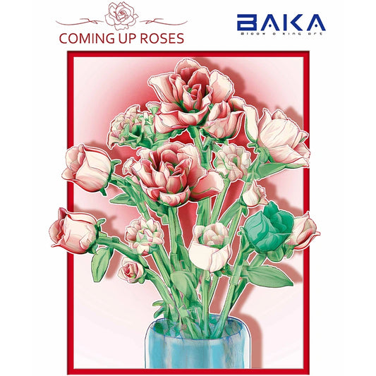 BAKA 33801 Coming Up Roses Building Set with Vase