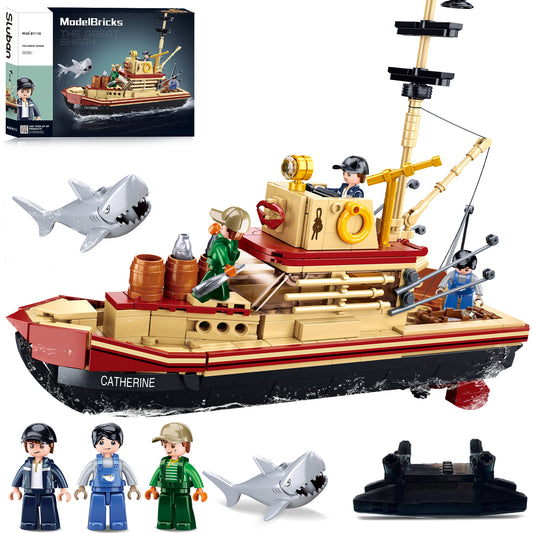 Der weiße Hai - Fischerboot-Bausatz, 592 Teile