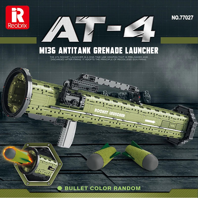 Reobrix 77027 AT-4 Antitank Rocket Launcher Building Set