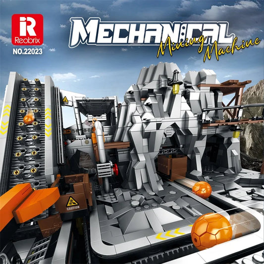 Reobrix 22023 Electric Mining Machine Building Set with Dual Motors and GBC Balls