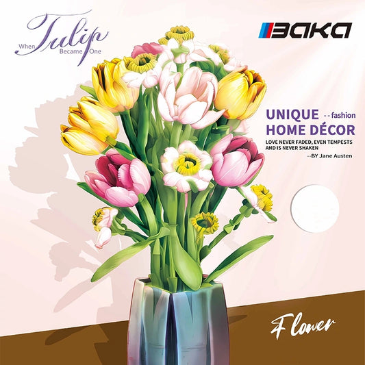 BAKA 33802 Tulip Building Set with Vase