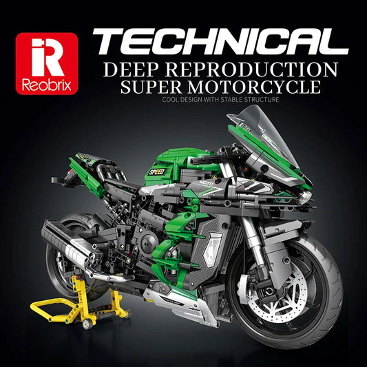 Reobrix 570 Kawasaki Ninja H2 SX SE 1:5 Motorcycle Model Building Kit