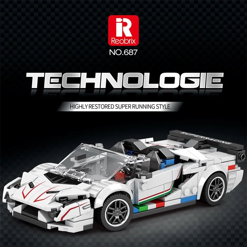 Reobrix 687 SVJ Lamborghini Toy Car Building Set