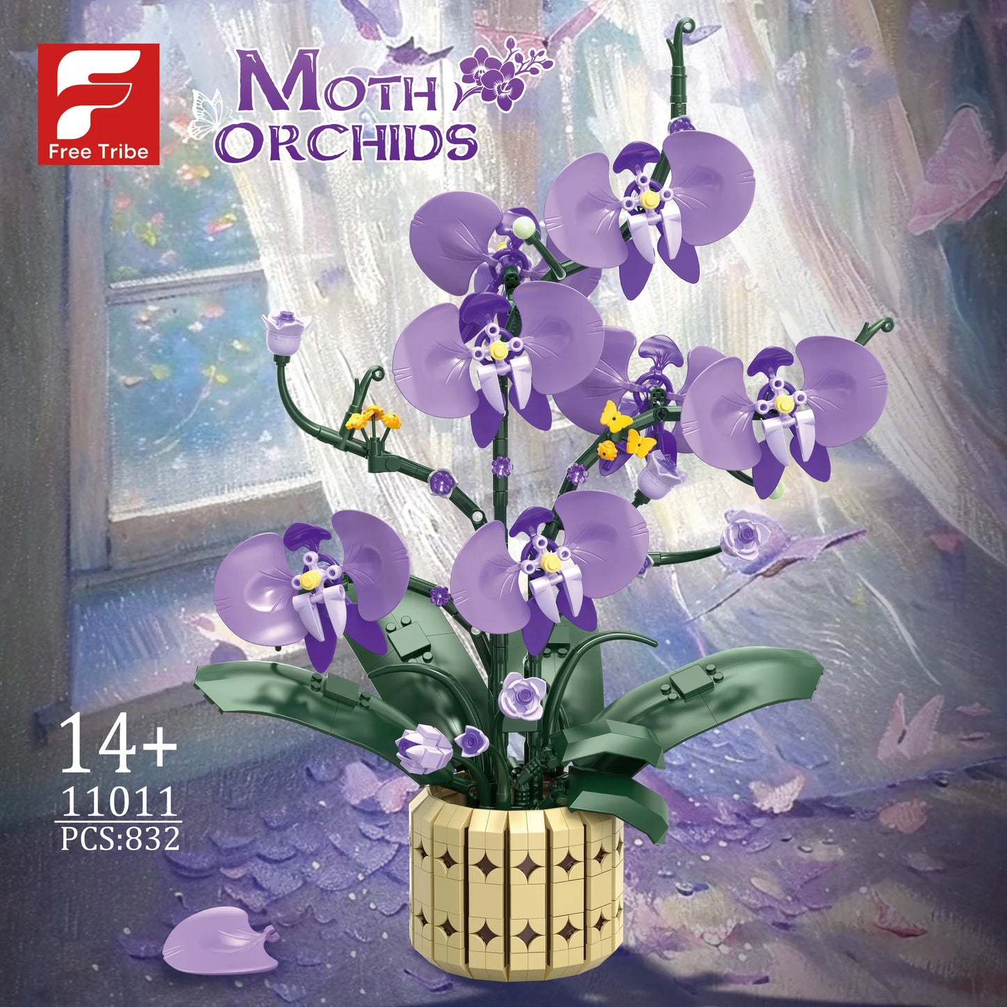 FreeTribe 11011 Moth Orchids