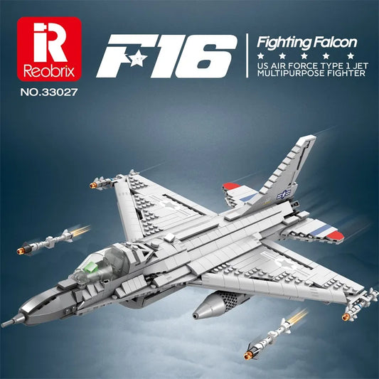 Reobrix 33027 F-16 Fighter Jet Building Sets