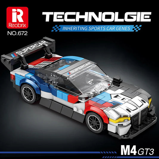 Reobrix 672 BMW M4 GT3 Toy Car Building Set