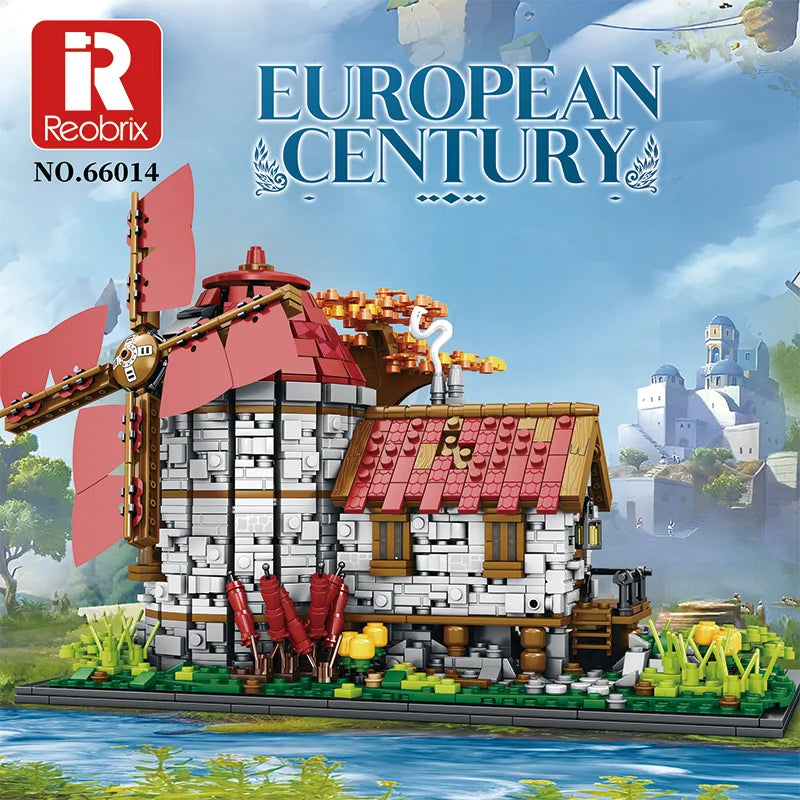 Reobrix 66014 Medieval Windmill Building Set