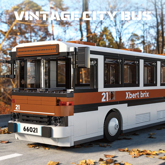 Xbert 66021 Vintage City Bus Model Building Set