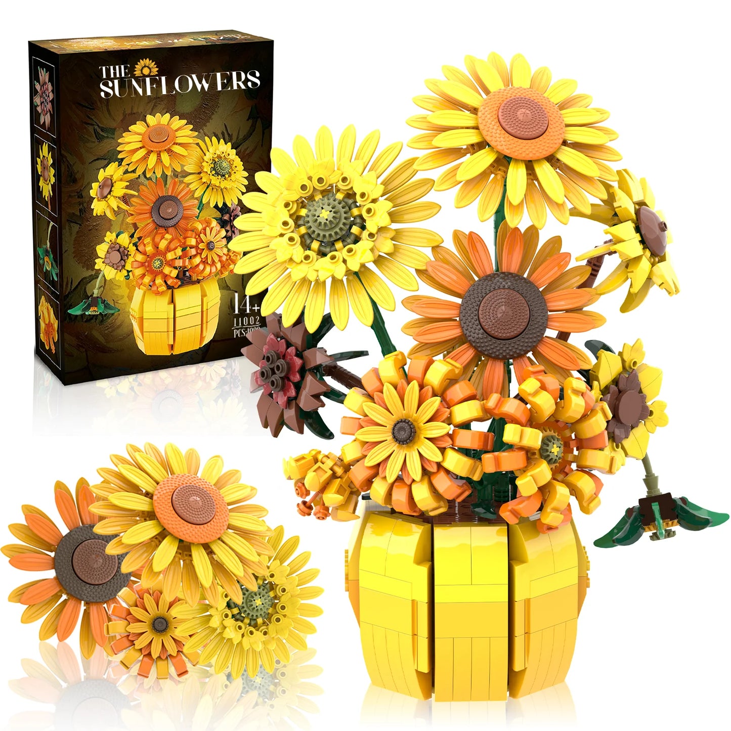 FreeTribe 11002 Sunflower Pot Building Block Set